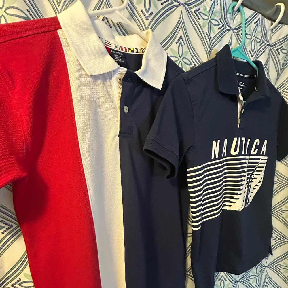 NWOT BUNDLE 2 Nautica Boys Navy/Red Polo Shirts  Classic Design PRICED FOR BOTH - Picture 5 of 14